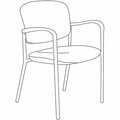 United Chair Co Guest Chair, w/Arms/Casters, 24-3/4inx23inx32-3/4in, Fair/Black UNCBR32CQA01